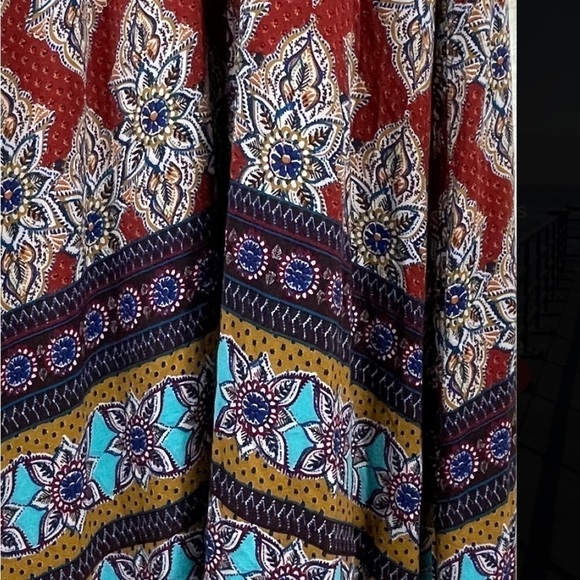 BOHEMIAN BOHO MAXI DRESS SIZE XS SPAGHETTI STRAP - Picture 4 of 14